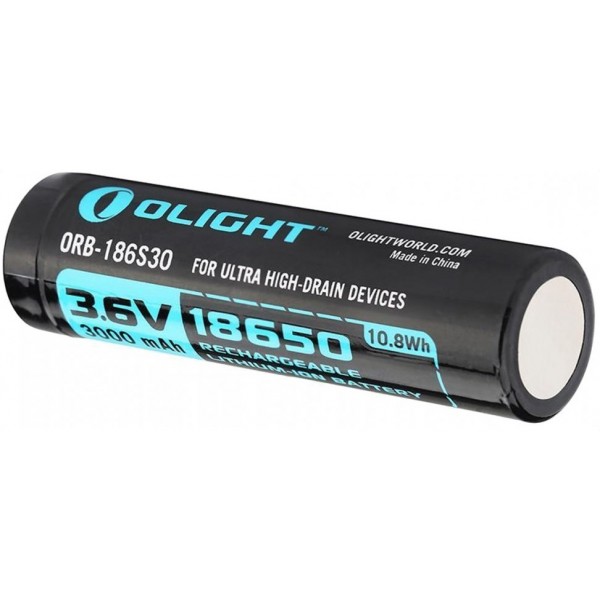 Аккумулятор 18650 HDC Olight 3.6V (3000mAh 10.8 Wh 15A) защищен