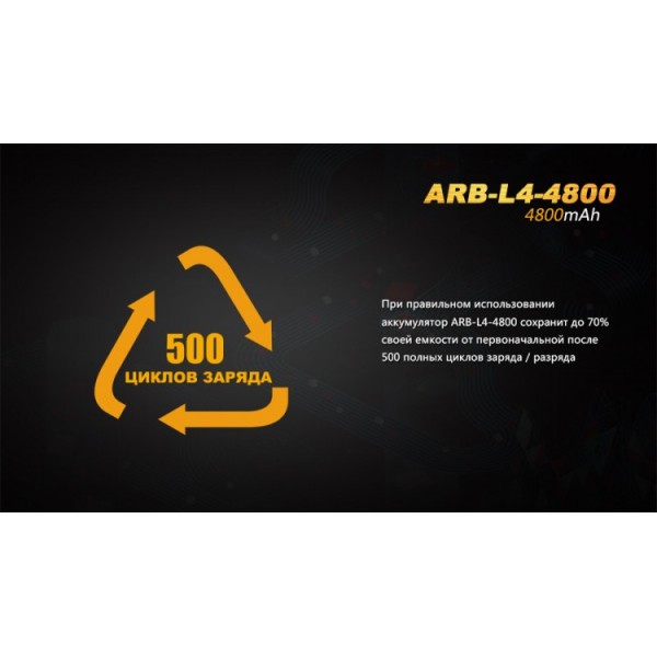 Аккумулятор 26650 Fenix ​​ARB-L4-4800 (4800 мАч), защищенный