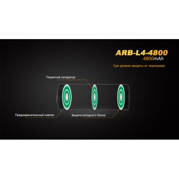 Аккумулятор 26650 Fenix ​​ARB-L4-4800 (4800 мАч), защищенный