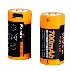Аккумулятор 16340 Fenix ​​ARB-L16-700UP (700 mAh) защищен, с разъемом микро-USB