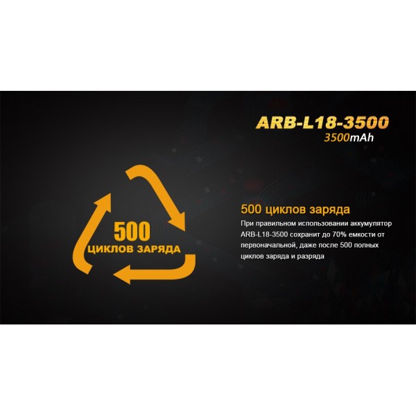 Аккумулятор 18650 3500 mAh Fenix ​​ARB-L18, защищенный