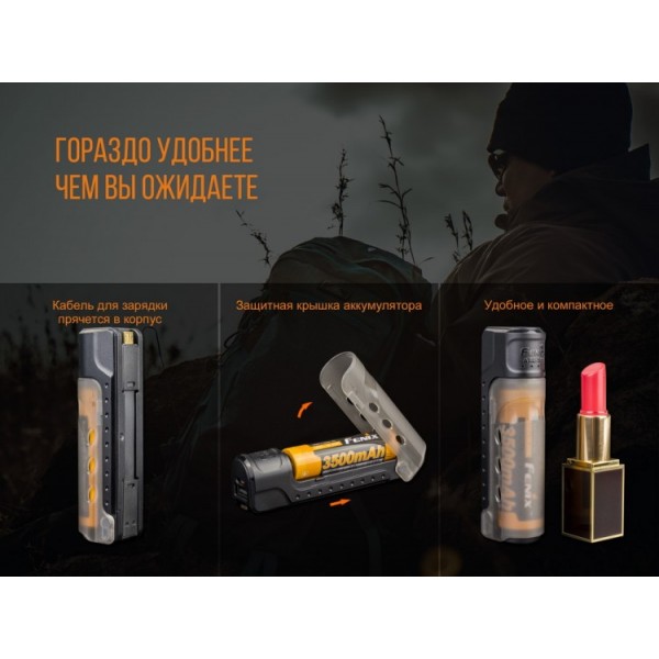 Набор: Зарядное устройство Fenix ​​ARE-X11 с аккумулятором 3500 мАч