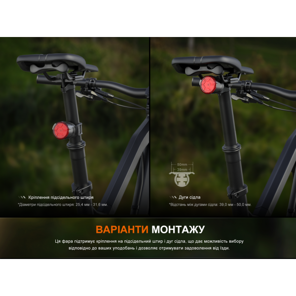 Велофара задня Fenix BC06R