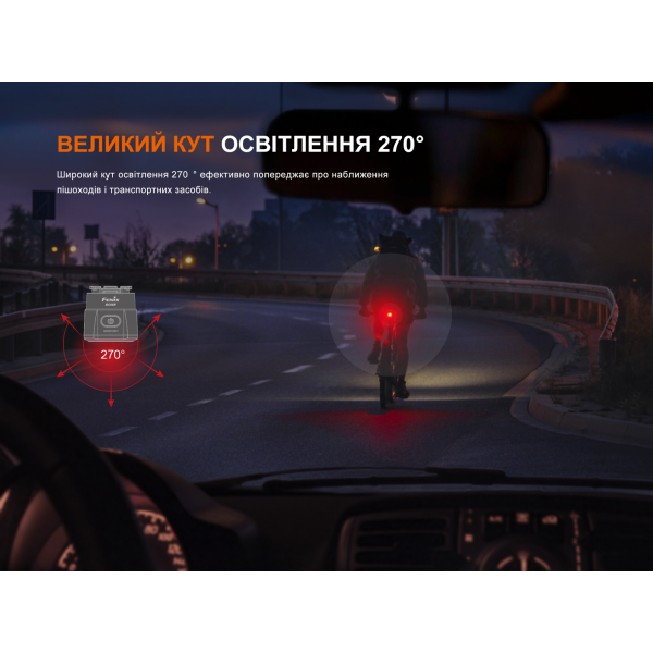 Велофара задня Fenix BC06R