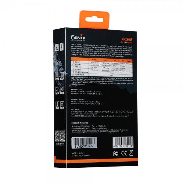 Комплект велофара Fenix ​​BC26R+BC05RV20