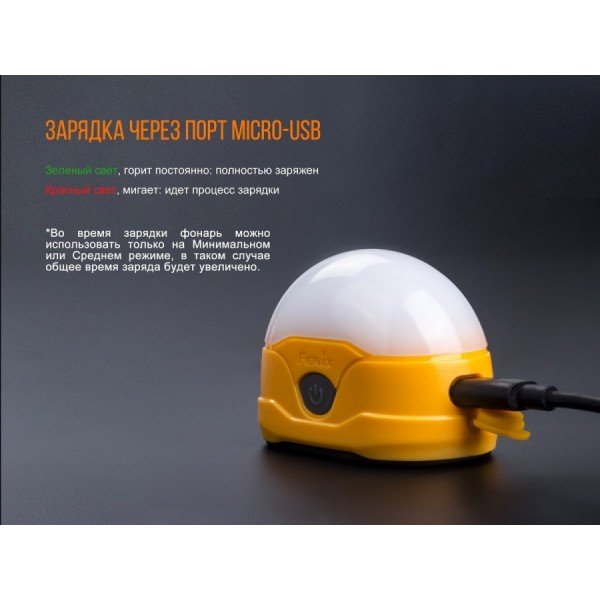 Ліхтар Fenix CL20R, жовтий 