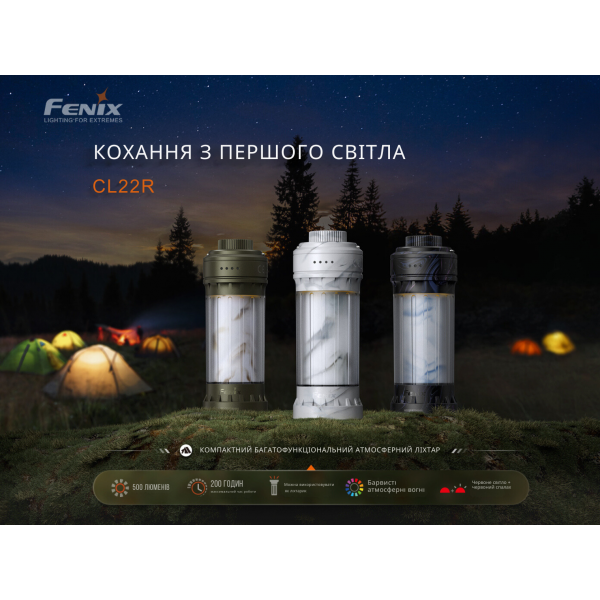 Фонарь кемпинговый Fenix ​​CL22R, черный