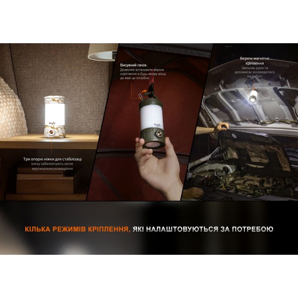 Фонарь кемпинговый Fenix ​​CL26R Pro, серый камуфляж