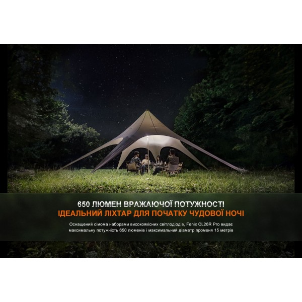 Ліхтар кемпінговий Fenix CL26R Pro, темно-зелений