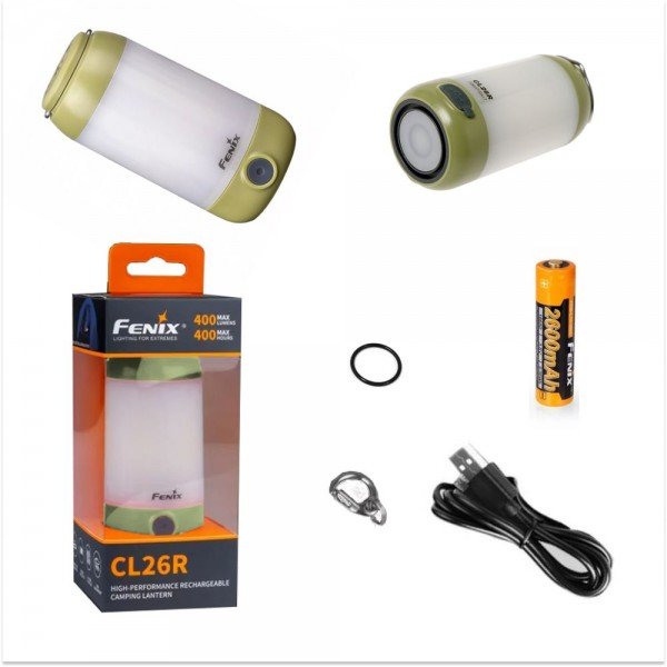 Ліхтар кемпінговий Fenix CL26R зелений 