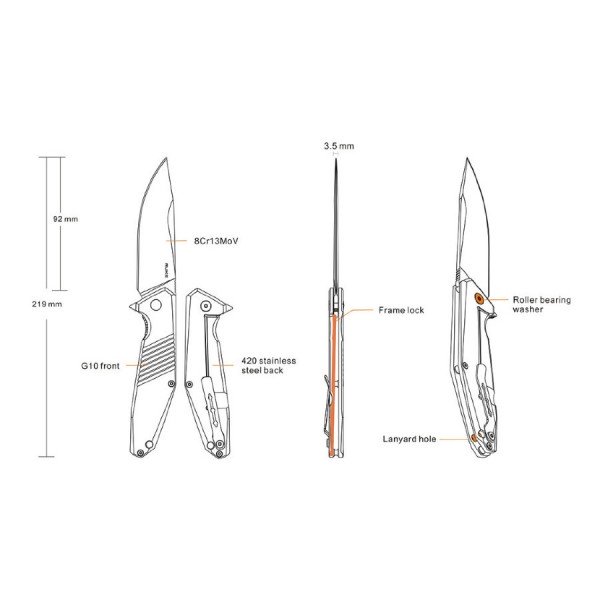 Нож складной Ruike D191-B