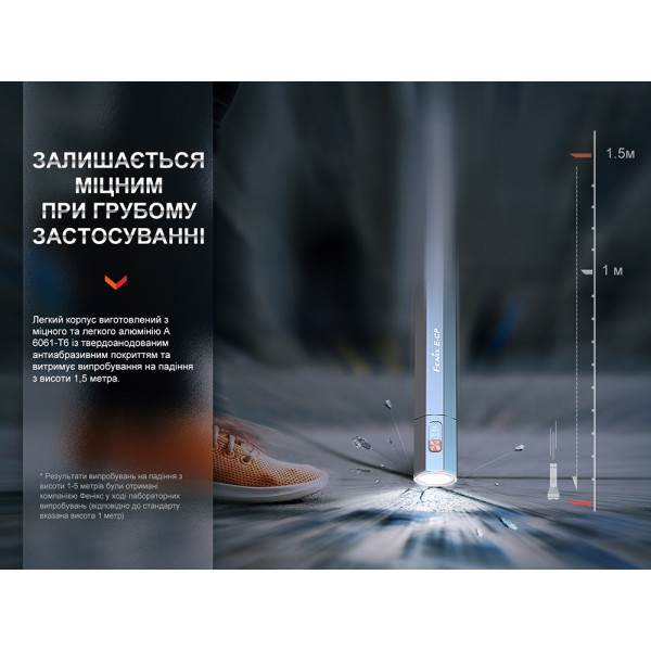 Ліхтар ручний Fenix E-CP чорний з функцією powerbank 
