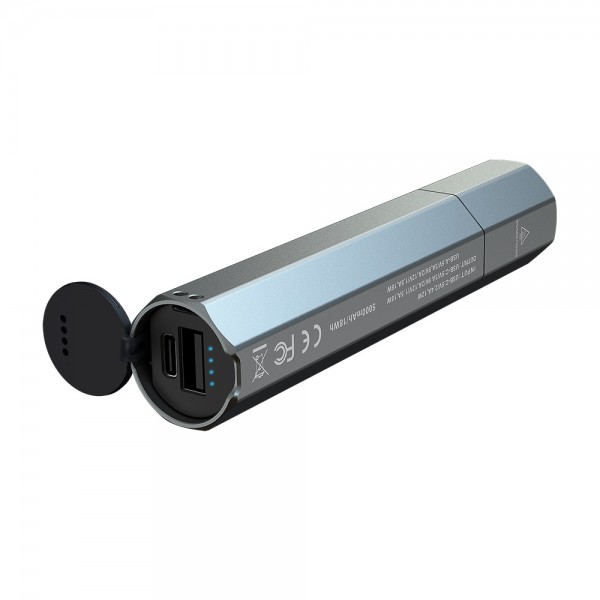 Фонарь ручной Fenix ​​E-CP голубой с функцией powerbank 