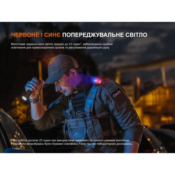 Ліхтар з кліпсою Fenix E04R, чорний