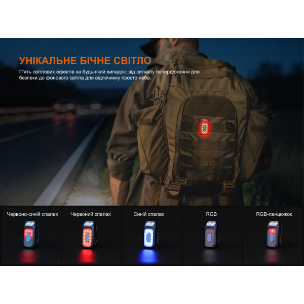 Ліхтар з кліпсою Fenix E04R, білий