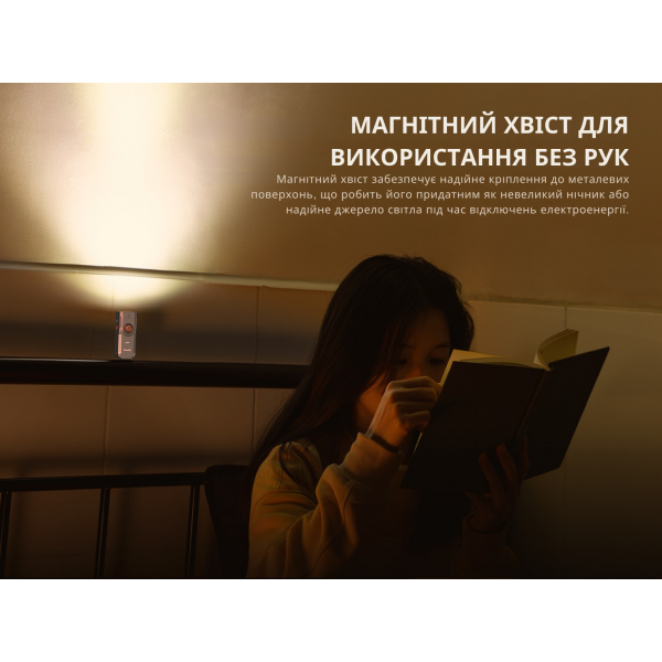 Ліхтар наключний Fenix E06R, чорно-коричневий | Лімітована серія