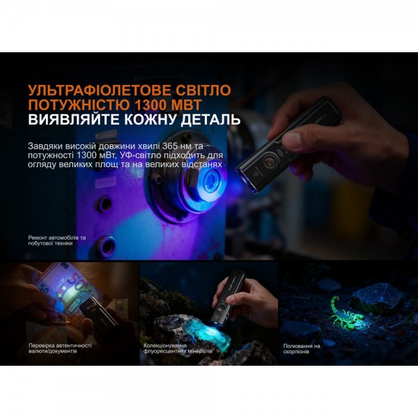 Фонарь наключительный Fenix ​​E06R PRO, зеленый