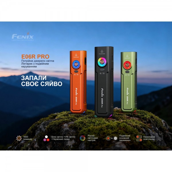Фонарь наключительный Fenix ​​E06R PRO, оранжевый