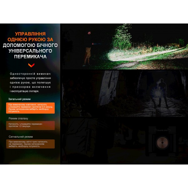 Ліхтар ручний Fenix E28R V2.0 + акумулятор. Fenix 3400 mAh, кабель USB 