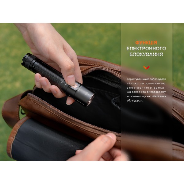 Ліхтар ручний Fenix E28R V2.0 + акумулятор. Fenix 3400 mAh, кабель USB 