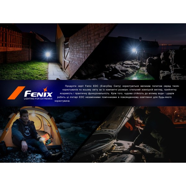Ліхтар ручний Fenix E28R V2.0 + акумулятор. Fenix 3400 mAh, кабель USB 