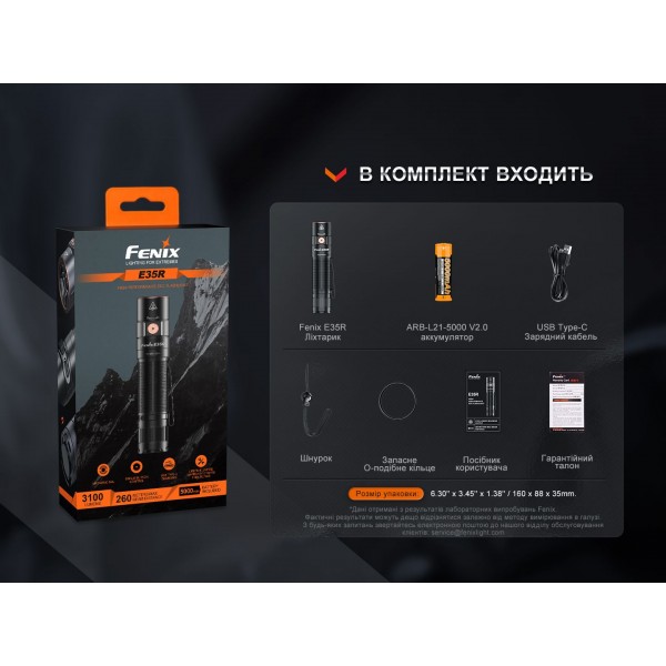Фонарь ручной Fenix ​​E35R