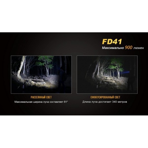 Фонарь Fenix ​​FD41 + аккумулятор