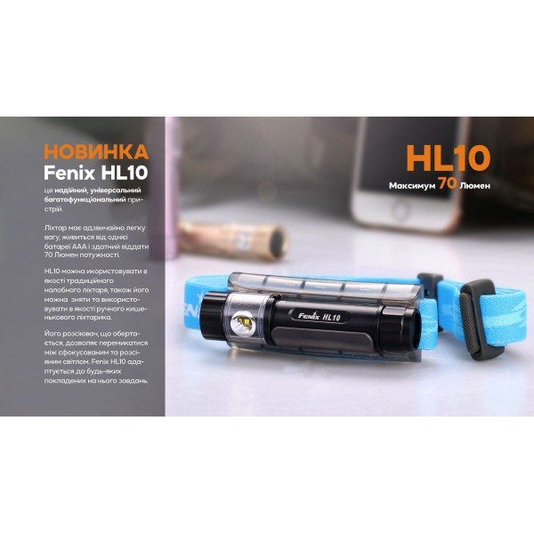 Фонарь налобный Fenix ​​HL10 gold