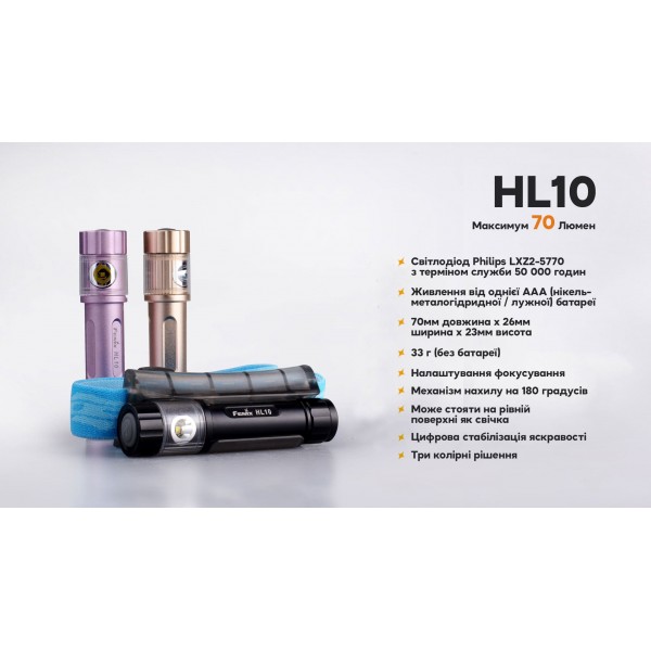 Фонарь налобный Fenix ​​HL10 purple