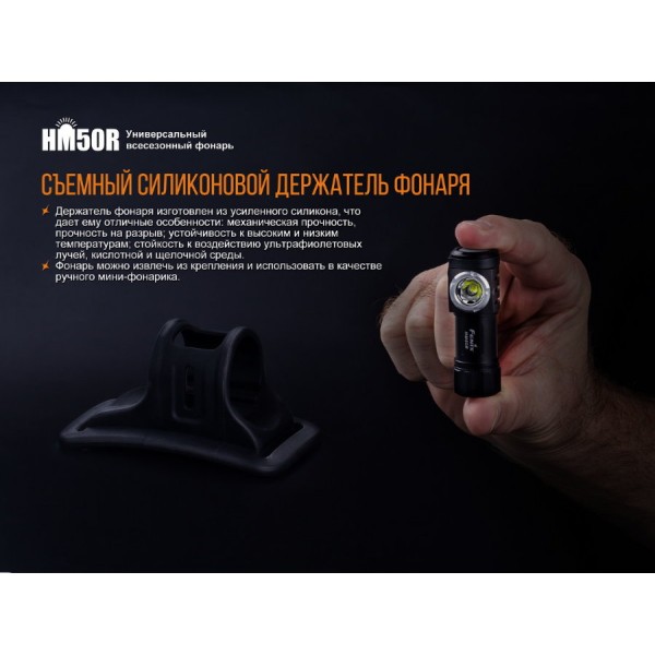Налобний ліхтар Fenix HM50R + акумулятор Fenix 700 mAh та зарядка