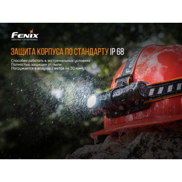 Фонарь налобный Fenix ​​HM61R V2.0 + Складной нож Ruike S22 Коричневый 