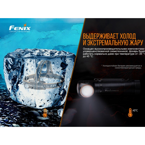 Фонарь налобный Fenix ​​HM61R V2.0 + Складной нож Ruike S22 Коричневый 