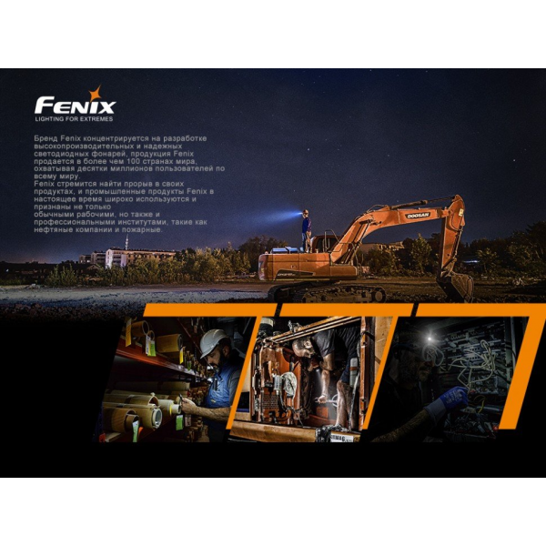 Фонарь налобный Fenix ​​HM61R V2.0 + Складной нож Ruike S22 Коричневый 