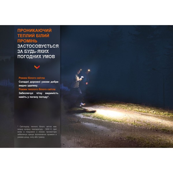 Фонарь налобный для бега Fenix ​​HM65R-DT, черный