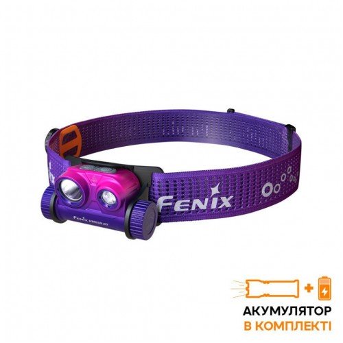 Фонарь налобный для бега Fenix ​​HM65R-DT, лиловый