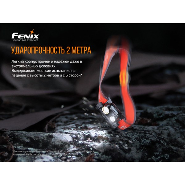 Фонарь налобный Fenix ​​HM65R-T + аккумулятор, кабель USB