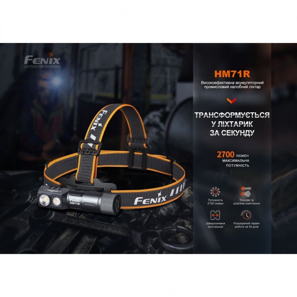 Ліхтар налобний Fenix HM71R 