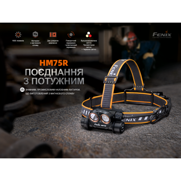 Ліхтар налобний Fenix HM75R 