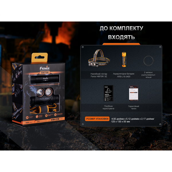 Фонарь налобный Fenix ​​HM75R SE 