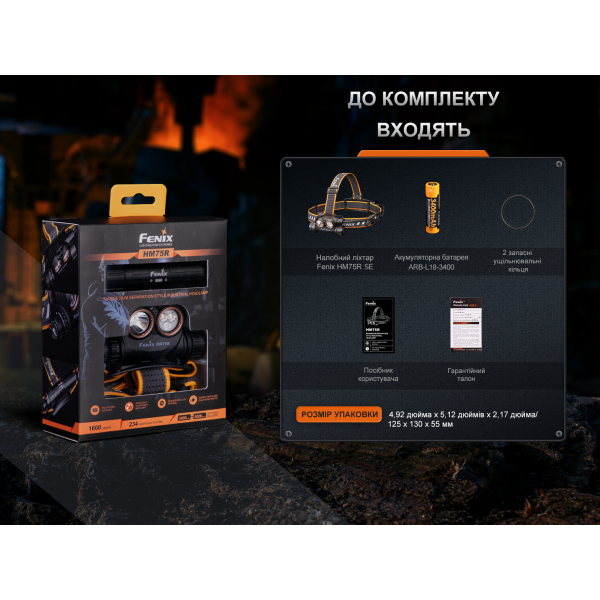 Фонарь налобный Fenix ​​HM75R SE 