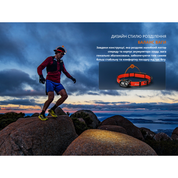 Фонарь налобный Fenix ​​HP12R-TRd красный