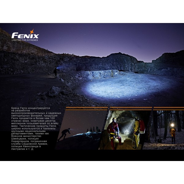 Фонарь налобный Fenix ​​HP16R + аккумулятор, кабель USB 