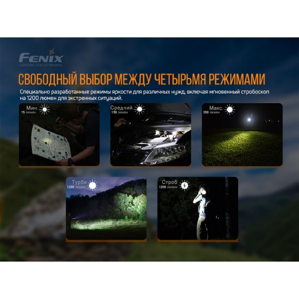 Фонарь Fenix ​​LD32 UVC + аккумулятор. ARB-L18-3500U 