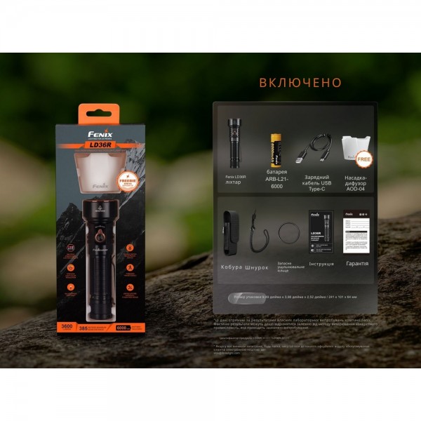 Фонарь ручной Fenix ​​LD36RFC огненный камуфляж