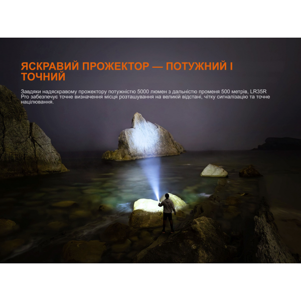 Фонарь поисковый ручной Fenix ​​LR35R PRO