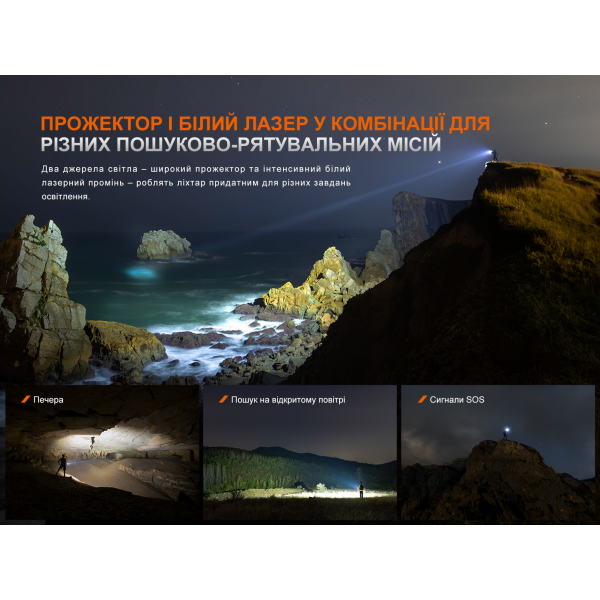 Фонарь ручной поисковый лазерный Fenix ​​LR36R 