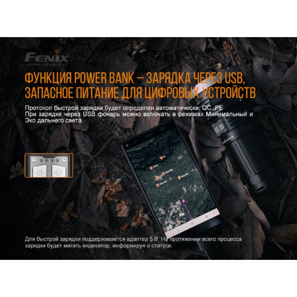 Фонарь Fenix ​​LR40R + аккумулятор Fenix ​​и зарядное устройство 