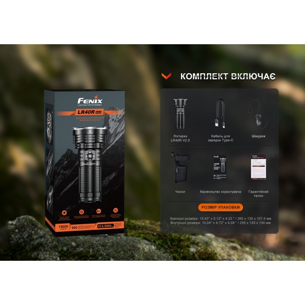 Фонарь ручной Fenix ​​LR40R V2.0 