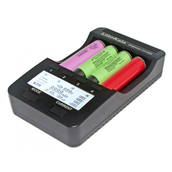 Зарядное устройство для Liitokala Lii-500, 4 канала, Ni-Mh/Li-ion, 220v/12v, Powerbank, Test