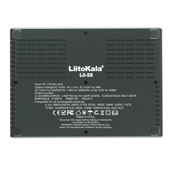 Універсальний зарядний пристрій LiitoKala Lii-S8 EU на 8 каналів